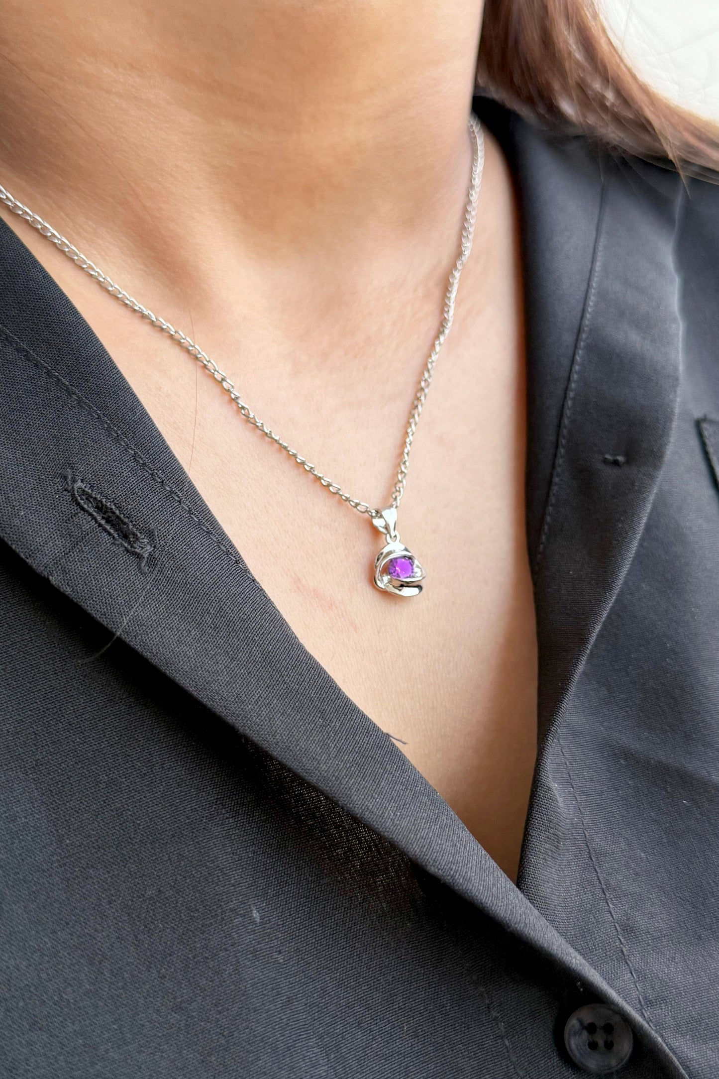 Mystic Purple Galaxy Pendant Necklace
